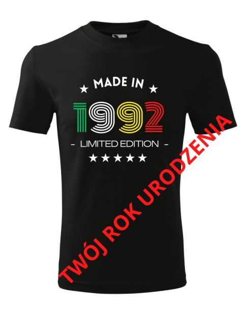 Koszulka urodzinowa - Made in .... limited edition
