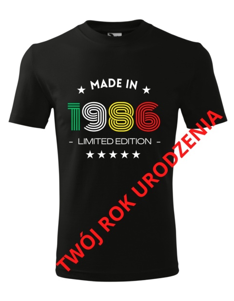 Koszulka urodzinowa - Made in .... limited edition