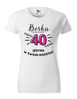 Koszulka urodzinowa - "Boska .... jedyna w swoim rodzaju"