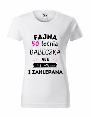 Koszulka urodzinowa - "Fajna .... letnia babeczka ale już polizana i zaklepana"