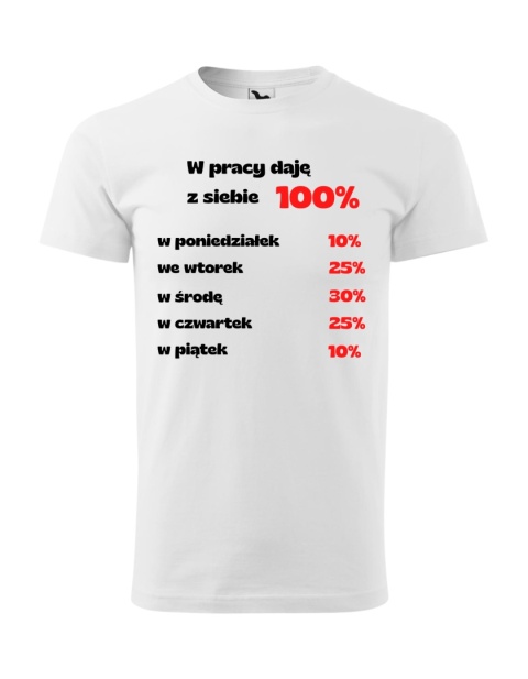 W pracy zawsze daje z siebie 100%