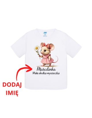 Mała słodka myszeczka (+imię) koszulka
