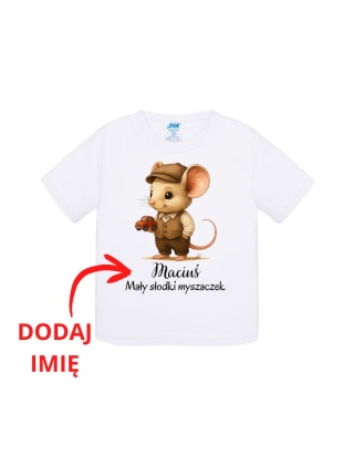Mały słodki myszaczek (+imię) koszulka