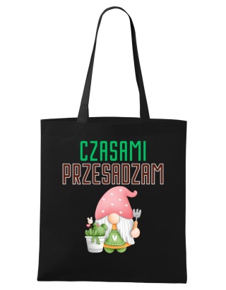 Shopperka "Czasami przesadzam" z krasnalem