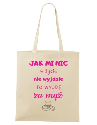 Shopperka "Jak mi nic w życiu nie wyjdzie to wyjdę za mąż"