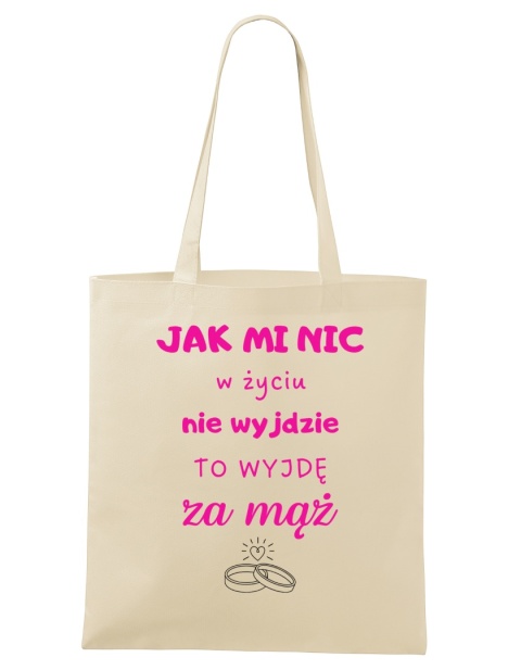 Shopperka "Jak mi nic w życiu nie wyjdzie to wyjdę za mąż"