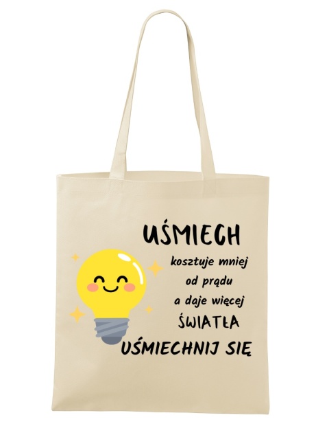 Shopperka "Uśmiech kosztuje mniej od prądu a daje więcej światła"