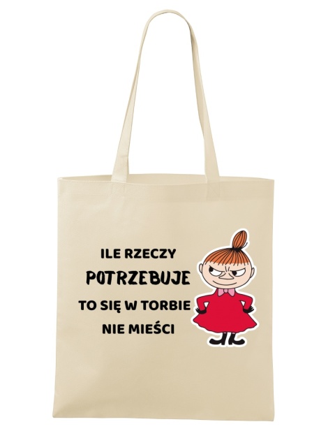 Shopperka "Ile rzeczy potrzebuje to się w torbie nie mieści" Mała Mi