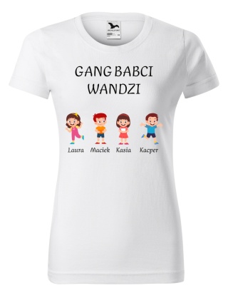 Dzień Babci - Koszulka dla babci - GANG BABCI (personalizacja)