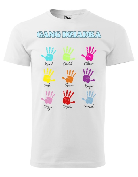Dzień Dziadka - Koszulka dla Dziadka - GANG DZIADKA (+rączki i imiona)