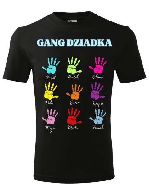 Dzień Dziadka - Koszulka dla Dziadka - GANG DZIADKA (+rączki i imiona)