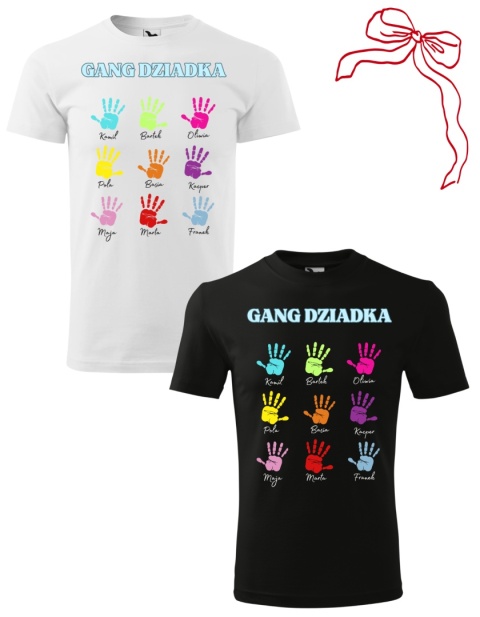 Dzień Dziadka - Koszulka dla Dziadka - GANG DZIADKA (+rączki i imiona)