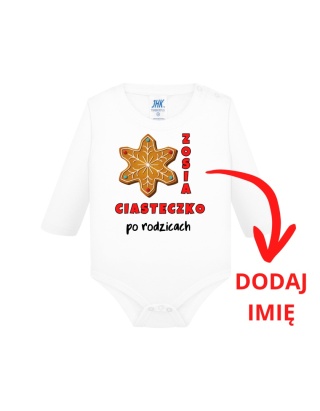 Święta - Bodziak dziecięcy - "(imię) ciasteczko po rodzicach"