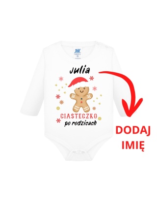 Święta - Bodziak dziecięcy - "(imię) ciasteczko po rodzicach" 2