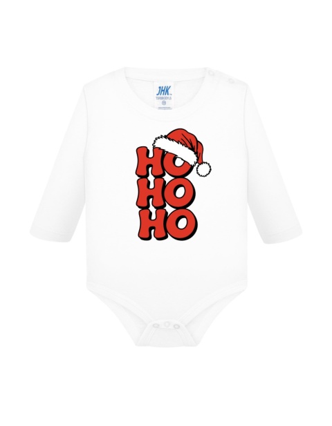 Święta - Bodziak dziecięcy - Ho Ho Ho! Z czapką Mikołaja