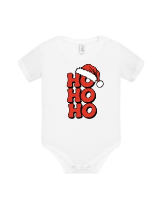 Święta - Bodziak dziecięcy - Ho Ho Ho! Z czapką Mikołaja