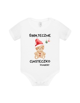 Święta - Bodziak dziecięcy - Świąteczne ciasteczko (+imię) - bobaski