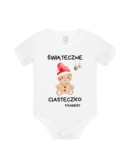 Święta - Bodziak dziecięcy - Świąteczne ciasteczko (+imię) - bobaski