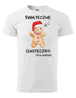 Święta - Koszulka męska świąteczna - świąteczne ciasteczko tata (+imię) - męska