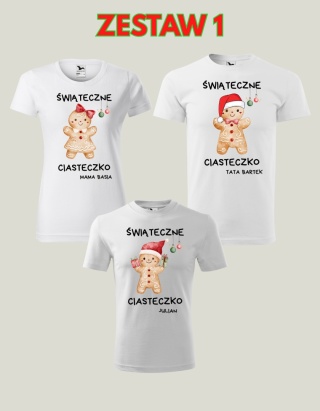 Zestaw 1 Rodzinny Świąteczny - Świąteczne ciasteczko (+imię) Damska, męska, dziecięca chłopięca
