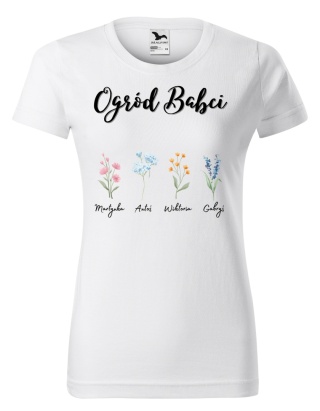 Dzień Babci - Koszulka dla babci - Ogród babci (personalizacja)