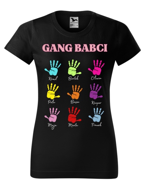 Dzień Babci - Koszulka dla Babci - Gang Babci (+rączki i imiona)