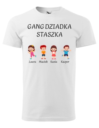 Dzień Dziadka - Koszulka dla Dziadka - GANG DZIADKA (personalizacja)