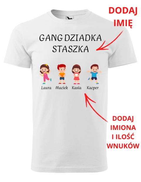 Dzień Dziadka - Koszulka dla Dziadka - GANG DZIADKA (personalizacja)