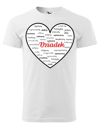 Dzień Dziadka - Koszulka dla dziadka - DZIADEK serduszko