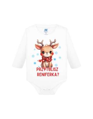 Święta - Bodziak dziecięcy - "Przytulisz reniferka?"