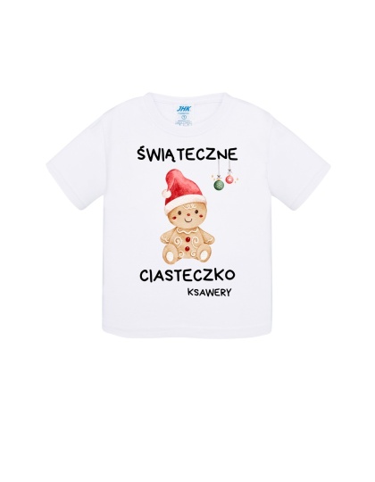 Święta - Koszulka dla bobaska - Świąteczne ciasteczko (+imię)