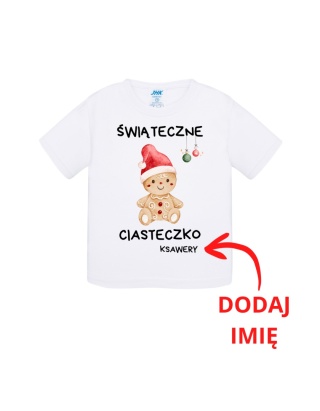 Święta - Koszulka dla bobaska - Świąteczne ciasteczko (+imię)