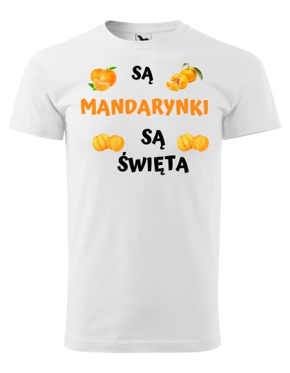Święta - Koszulka męska świąteczna - "Są mandarynki, są święta"