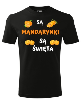 Święta - Koszulka męska świąteczna - "Są mandarynki, są święta"